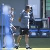 Pellegrini en un entrenamiento del Betis.