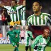 Denilson, Oliveira, Edu y Assunçao con el Real Betis