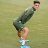 Álex Moreno en un entrenamiento con el Real Betis Balompié