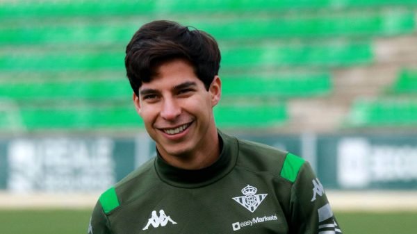 Diego Lainez en el Real Betis.