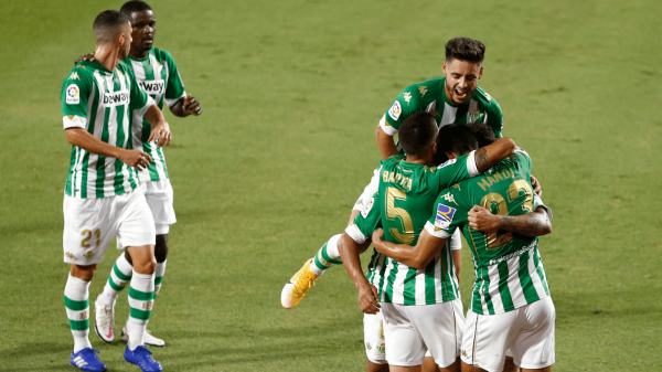 Betis celebrando un gol.