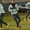 Guido Rodríguez en un entrenamiento con el Betis.