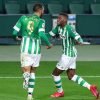 Borja Iglesias y Emerson Royal celebrando el primer tanto contra el FC Barcelona (Vía: FCBN)