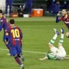 Los jugadores del FC Barcelona celebrando el gol de Trincao (Vía: Marca)