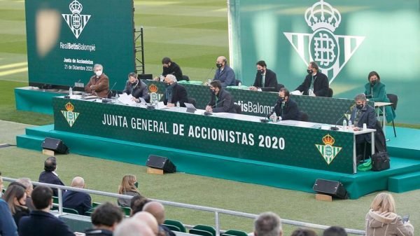 Junta de Accionistas del Real Betis Balompié 2020 (Vía: ABC Sevilla)