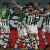 Los jugadores celebran uno de los goles frente al Alavés.