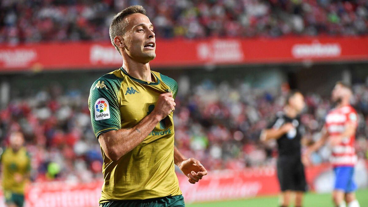 Sergio Canales celebrando su gol frente al Granada (Vía:Marca)