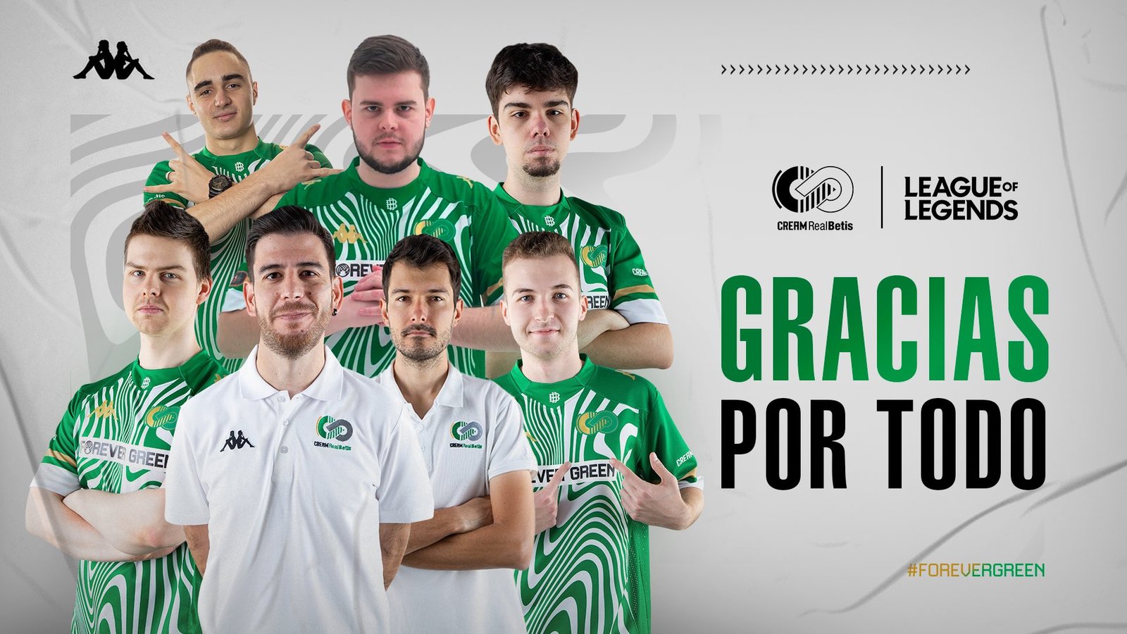 Despedida del los jugadores e integrantes del proyecto de LoL (Vía: @CreamRealBetis)