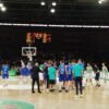 Los jugadores se saludan tras la victoria del Betis Baloncesto contra San Pablo Burgos en la Jornada 8 de Primera FEB.