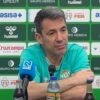 Gonzalo García de Vitoria, entrenador del Real Betis Baloncesto, en la rueda de prensa previa a la Final Four por el ascenso a la ACB en la temporada 2024-25.